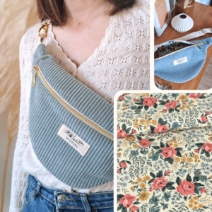 Sac banane Femme Velours Côtelé Vert d'eau - Tendance Mode bohème