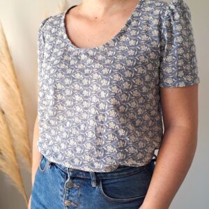 Blouse IRIS Mode femme bohème Chic Col rond manches bouffantes broderie anglaise douceur agréable à porter Rozéma Créations