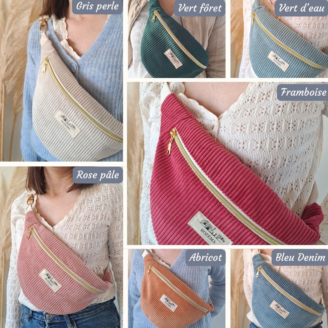 Sac banane Femme Velours Côtelé - Tendance Mode bohème