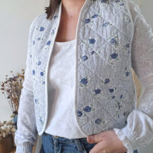 Gilet matelassé sans manches bohème Femme