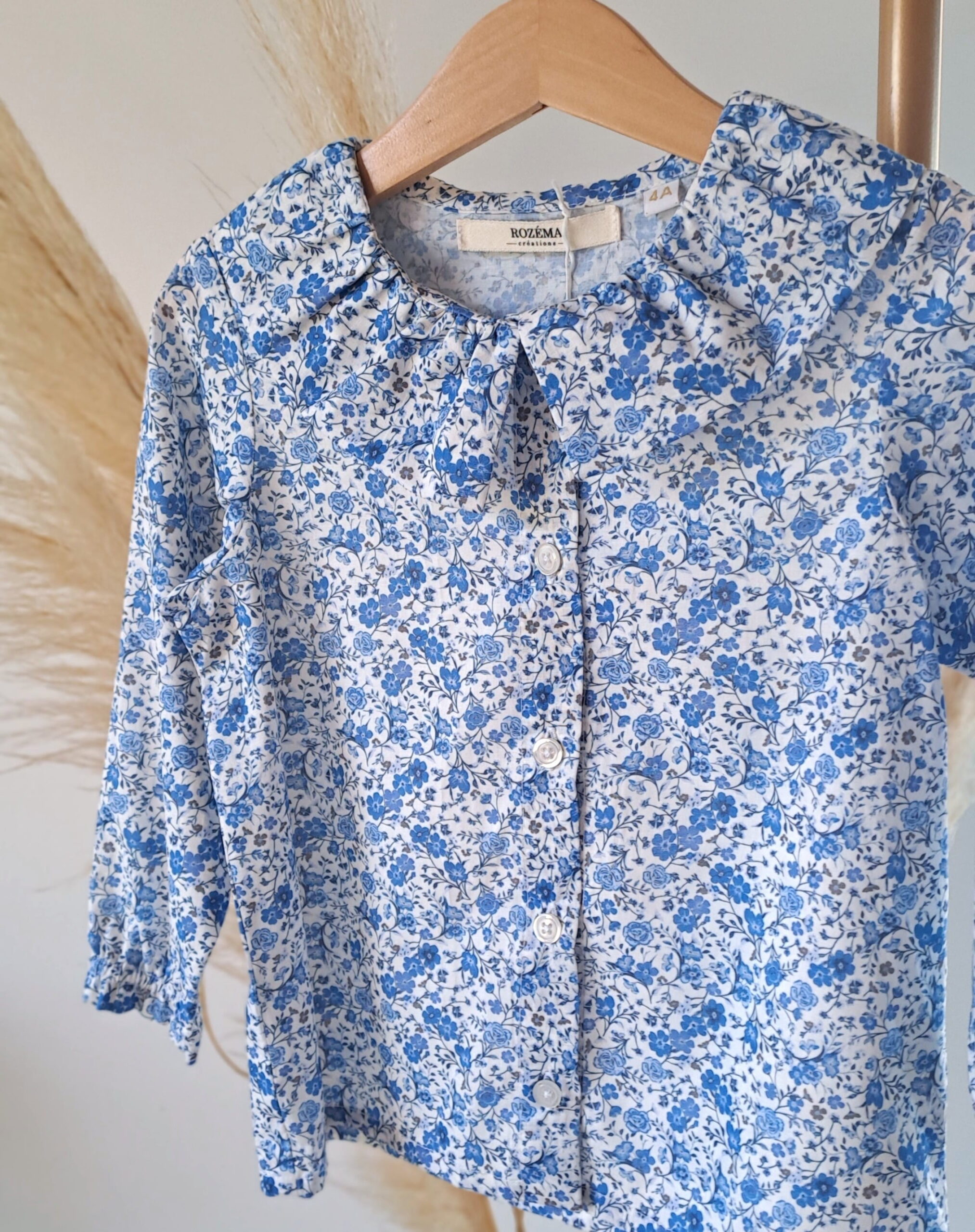 Collection Bord de mer - Chemise Fille tendance fleuri liberty